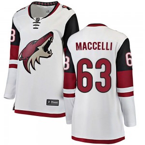 Women's Fanatics Branded Arizona Coyotes Matias Maccelli White Away Jersey - Breakaway