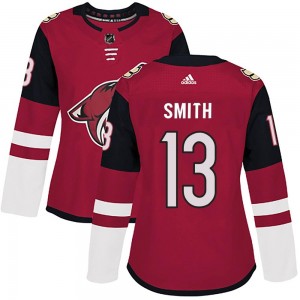 Women's Adidas Arizona Coyotes Nathan Smith Maroon Home Jersey - Authentic