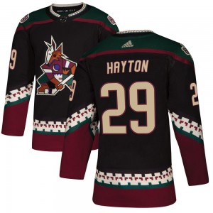 Women's Adidas Arizona Coyotes Barrett Hayton Black Alternate Jersey - Authentic