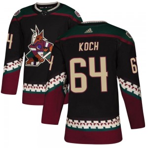 Women's Adidas Arizona Coyotes Patrik Koch Black Alternate Jersey - Authentic
