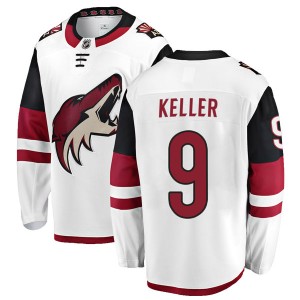 Youth Fanatics Branded Arizona Coyotes Clayton Keller White Away Jersey - Authentic