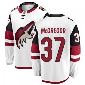 Youth Fanatics Branded Arizona Coyotes Ryan McGregor White Away Jersey - Breakaway