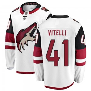 Youth Fanatics Branded Arizona Coyotes Reece Vitelli White Away Jersey - Breakaway
