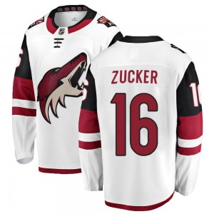 Youth Fanatics Branded Arizona Coyotes Jason Zucker White Away Jersey - Breakaway
