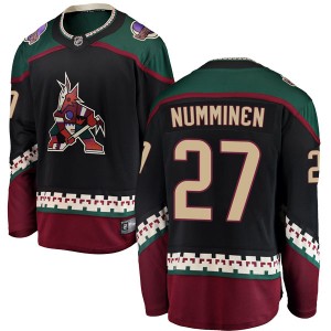 Men's Fanatics Branded Arizona Coyotes Teppo Numminen Black Alternate Jersey - Breakaway
