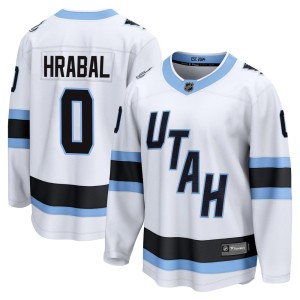 Youth Fanatics Utah Mammoth Michael Hrabal White Away Jersey - Breakaway